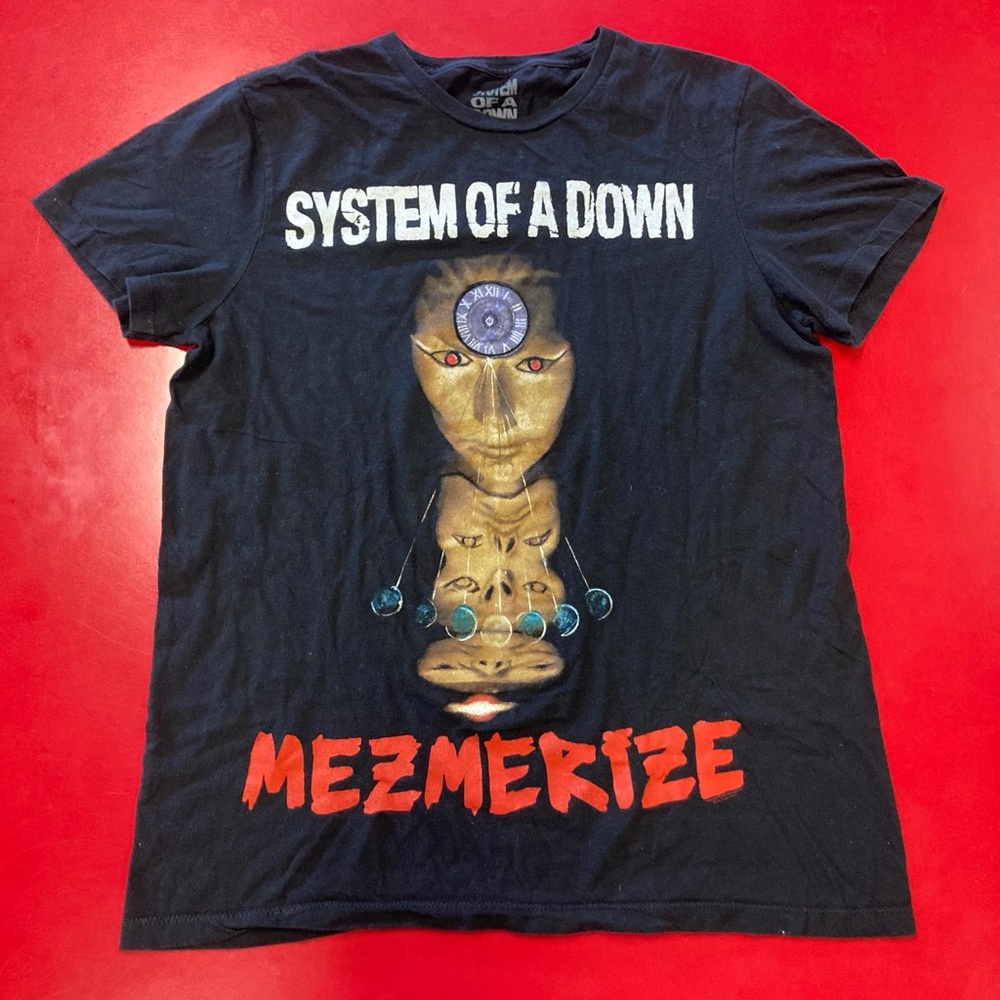 System of a Down Band Tee Mezmerize Album Artwork Shirt Size Medium
